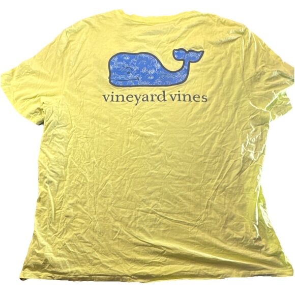 Vineyard Vines Men's Yellow Whale Graphic Pocket Cotton T-Shirt XXL Short Sleeve - Picture 6 of 9